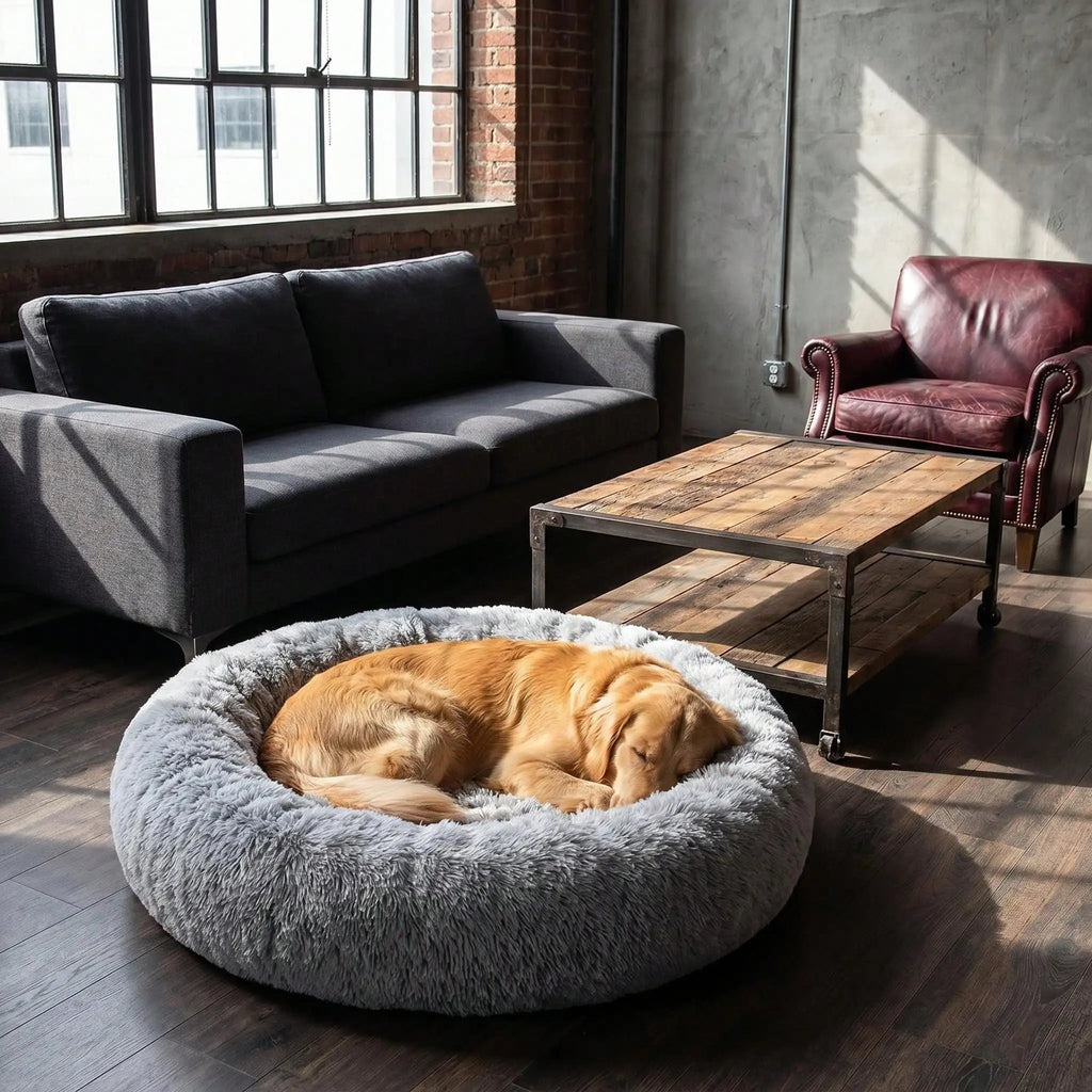 Calming Donut Bed for Dogs & Cats