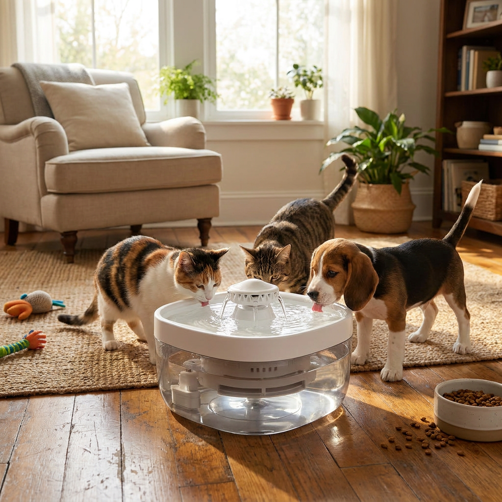 Pet water fountain lifestyle